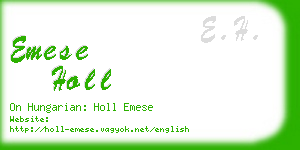 emese holl business card